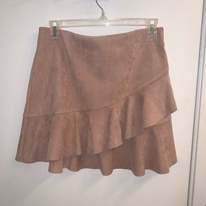 Suede skirt